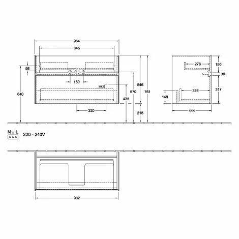 Villeroy & Boch Collaro Waschtischunterschrank Mit 2 Auszügen 95,4 Cm Nordic Oak Mit Beleuchtung 3 Villeroy & Boch Collaro Waschtischunterschrank Mit 2 Auszügen 95,4 Cm Nordic Oak Mit Beleuchtung
