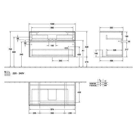 Villeroy & Boch Collaro Waschtischunterschrank 100cm mit 2 Auszügen und variabler Beckenposition Truffle Grey Mit Beleuchtung Mittig 60 cm Villeroy & Boch Collaro Waschtischunterschrank 100cm Mit 2 Auszügen Und Variabler Beckenposition Truffle Grey Mit Beleuchtung Mittig 60 Cm -VILLEROY & BOCH shop 71605387 1