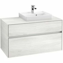 Villeroy & Boch Collaro Waschtischunterschrank 100cm Mit 2 Auszügen Und Variabler Beckenposition White Wood Mit Beleuchtung Rechts 50 Cm 6 Villeroy & Boch Collaro Waschtischunterschrank 100cm Mit 2 Auszügen Und Variabler Beckenposition White Wood Mit Beleuchtung Rechts 50 Cm -VILLEROY & BOCH shop 71605393 2