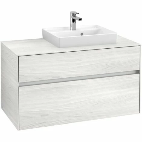 Villeroy & Boch Collaro Waschtischunterschrank 100cm Mit 2 Auszügen Und Variabler Beckenposition White Wood Mit Beleuchtung Rechts 50 Cm 4 Villeroy & Boch Collaro Waschtischunterschrank 100cm Mit 2 Auszügen Und Variabler Beckenposition White Wood Mit Beleuchtung Rechts 50 Cm – Bild 2