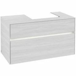 Villeroy & Boch Collaro Waschtischunterschrank 100cm Mit 2 Auszügen Und Variabler Beckenposition White Wood Mit Beleuchtung Rechts 50 Cm 7 Villeroy & Boch Collaro Waschtischunterschrank 100cm Mit 2 Auszügen Und Variabler Beckenposition White Wood Mit Beleuchtung Rechts 50 Cm -VILLEROY & BOCH shop 71605393 3