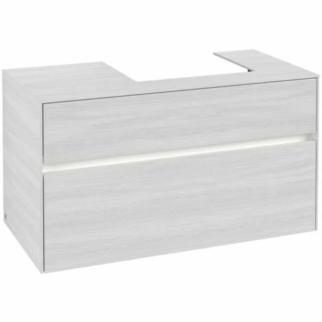 Villeroy & Boch Collaro Waschtischunterschrank 100cm Mit 2 Auszügen Und Variabler Beckenposition White Wood Mit Beleuchtung Rechts 50 Cm 5 Villeroy & Boch Collaro Waschtischunterschrank 100cm Mit 2 Auszügen Und Variabler Beckenposition White Wood Mit Beleuchtung Rechts 50 Cm – Bild 3
