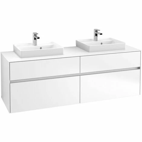 Villeroy & Boch Collaro Waschtischunterschrank 160cm mit 4 Auszügen für 2 Waschtische White Matt Mit Beleuchtung 50 cm Villeroy & Boch Collaro Waschtischunterschrank 160cm Mit 4 Auszügen Für 2 Waschtische White Matt Mit Beleuchtung 50 Cm -VILLEROY & BOCH shop 71605394 2