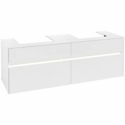 Villeroy & Boch Collaro Waschtischunterschrank 160cm Mit 4 Auszügen Für 2 Waschtische White Matt Mit Beleuchtung 50 Cm 4 Villeroy & Boch Collaro Waschtischunterschrank 160cm Mit 4 Auszügen Für 2 Waschtische White Matt Mit Beleuchtung 50 Cm -VILLEROY & BOCH shop 71605394 3