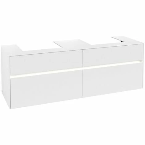 Villeroy & Boch Collaro Waschtischunterschrank 160cm mit 4 Auszügen für 2 Waschtische White Matt Mit Beleuchtung 50 cm Villeroy & Boch Collaro Waschtischunterschrank 160cm Mit 4 Auszügen Für 2 Waschtische White Matt Mit Beleuchtung 50 Cm -VILLEROY & BOCH shop 71605394 3