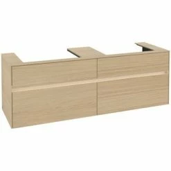 Villeroy & Boch Collaro Waschtischunterschrank 160cm Mit 4 Auszügen Für 2 Waschtische Nordic Oak Mit Beleuchtung 60 Cm -VILLEROY & BOCH shop 71605405 3