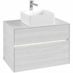 Villeroy & Boch Collaro Waschtischunterschrank 80cm Mit 2 Auszügen White Wood Mit Beleuchtung 4 Villeroy & Boch Collaro Waschtischunterschrank 80cm Mit 2 Auszügen White Wood Mit Beleuchtung -VILLEROY & BOCH shop 71605430 3