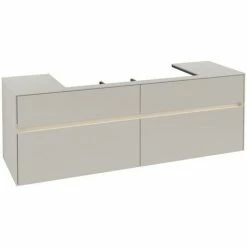 Villeroy & Boch Collaro Waschtischunterschrank 160cm Mit 4 Auszügen Und Variabler Beckenposition Soft Grey Mit Beleuchtung Mittig 100 Cm 4 Villeroy & Boch Collaro Waschtischunterschrank 160cm Mit 4 Auszügen Und Variabler Beckenposition Soft Grey Mit Beleuchtung Mittig 100 Cm -VILLEROY & BOCH shop 71605437 3