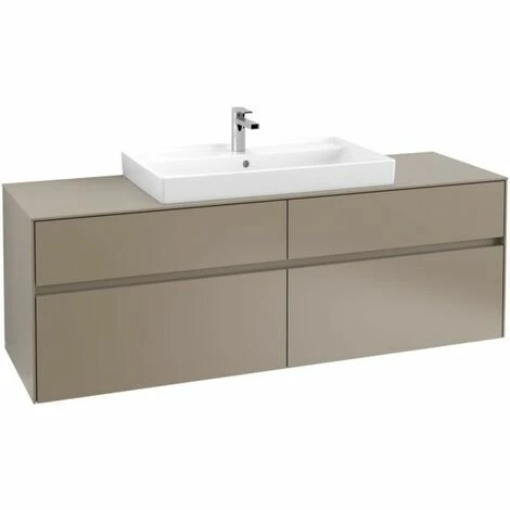 Villeroy & Boch Collaro Waschtischunterschrank 160cm mit 4 Auszügen und variabler Beckenposition Truffle Grey Mit Beleuchtung Mittig 80 cm Villeroy & Boch Collaro Waschtischunterschrank 160cm Mit 4 Auszügen Und Variabler Beckenposition Truffle Grey Mit Beleuchtung Mittig 80 Cm -VILLEROY & BOCH shop 71605439 2