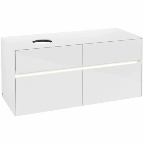 Villeroy & Boch Collaro Waschtischunterschrank 120cm mit 4 Auszügen Glossy White Mit Beleuchtung Links Villeroy & Boch Collaro Waschtischunterschrank 120cm Mit 4 Auszügen Glossy White Mit Beleuchtung Links -VILLEROY & BOCH shop 71605443 2