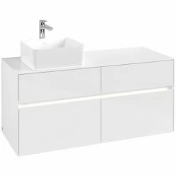 Villeroy & Boch Collaro Waschtischunterschrank 120cm Mit 4 Auszügen Glossy White Mit Beleuchtung Links 4 Villeroy & Boch Collaro Waschtischunterschrank 120cm Mit 4 Auszügen Glossy White Mit Beleuchtung Links -VILLEROY & BOCH shop 71605443 3
