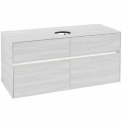 Alternative view of Villeroy & Boch Collaro Waschtischunterschrank 120cm Mit 4 Auszügen White Wood Mit Beleuchtung Mittig
