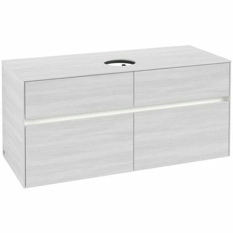 Villeroy & Boch Collaro Waschtischunterschrank 120cm Mit 4 Auszügen White Wood Mit Beleuchtung Mittig 4 Villeroy & Boch Collaro Waschtischunterschrank 120cm Mit 4 Auszügen White Wood Mit Beleuchtung Mittig – Bild 2