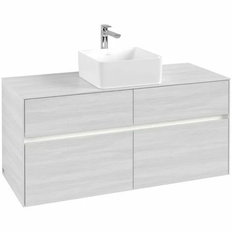 Villeroy & Boch Collaro Waschtischunterschrank 120cm Mit 4 Auszügen White Wood Mit Beleuchtung Mittig 5 Villeroy & Boch Collaro Waschtischunterschrank 120cm Mit 4 Auszügen White Wood Mit Beleuchtung Mittig – Bild 3