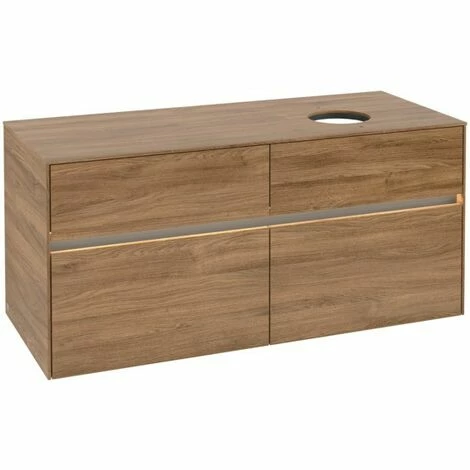 Villeroy & Boch Collaro Waschtischunterschrank 120cm Mit 4 Auszügen Kansas Oak Mit Beleuchtung Rechts 4 Villeroy & Boch Collaro Waschtischunterschrank 120cm Mit 4 Auszügen Kansas Oak Mit Beleuchtung Rechts – Bild 2