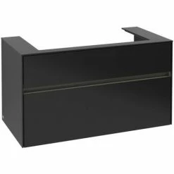 Villeroy & Boch Collaro Waschtischunterschrank 100cm Mit 2 Auszügen Und Variabler Beckenposition Black Matt Lacquer Mit Beleuchtung Mittig 80 Cm 4 Villeroy & Boch Collaro Waschtischunterschrank 100cm Mit 2 Auszügen Und Variabler Beckenposition Black Matt Lacquer Mit Beleuchtung Mittig 80 Cm -VILLEROY & BOCH shop 71605447 3