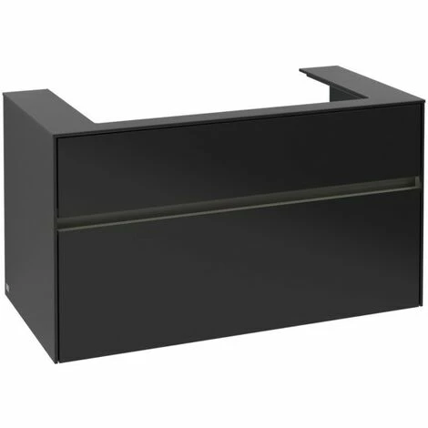Villeroy & Boch Collaro Waschtischunterschrank 100cm mit 2 Auszügen und variabler Beckenposition Black Matt Lacquer Mit Beleuchtung Mittig 80 cm Villeroy & Boch Collaro Waschtischunterschrank 100cm Mit 2 Auszügen Und Variabler Beckenposition Black Matt Lacquer Mit Beleuchtung Mittig 80 Cm -VILLEROY & BOCH shop 71605447 3