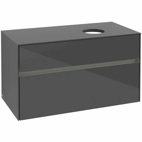 Villeroy & Boch Collaro Waschtischunterschrank 100cm mit 2 Auszügen Glossy Grey Mit Beleuchtung Rechts Villeroy & Boch Collaro Waschtischunterschrank 100cm Mit 2 Auszügen Glossy Grey Mit Beleuchtung Rechts -VILLEROY & BOCH shop 71605448 2