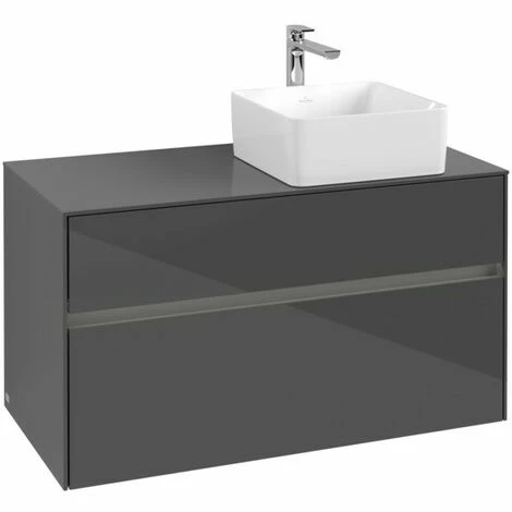 Villeroy & Boch Collaro Waschtischunterschrank 100cm mit 2 Auszügen Glossy Grey Mit Beleuchtung Rechts Villeroy & Boch Collaro Waschtischunterschrank 100cm Mit 2 Auszügen Glossy Grey Mit Beleuchtung Rechts -VILLEROY & BOCH shop 71605448 3