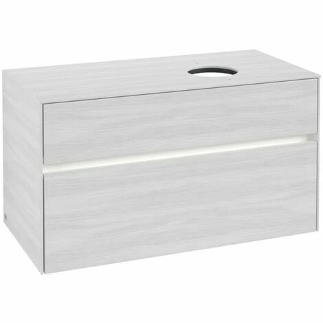 Villeroy & Boch Collaro Waschtischunterschrank 100cm mit 2 Auszügen White Wood Mit Beleuchtung Rechts Villeroy & Boch Collaro Waschtischunterschrank 100cm Mit 2 Auszügen White Wood Mit Beleuchtung Rechts -VILLEROY & BOCH shop 71605450 2