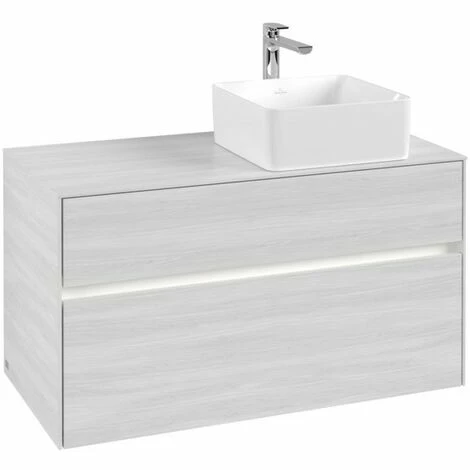 Villeroy & Boch Collaro Waschtischunterschrank 100cm mit 2 Auszügen White Wood Mit Beleuchtung Rechts Villeroy & Boch Collaro Waschtischunterschrank 100cm Mit 2 Auszügen White Wood Mit Beleuchtung Rechts -VILLEROY & BOCH shop 71605450 3