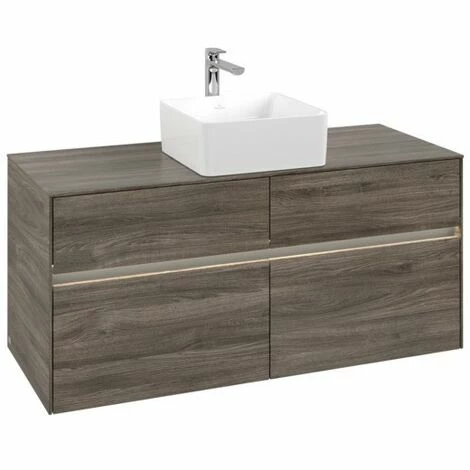 Villeroy & Boch Collaro Waschtischunterschrank 120cm Mit 4 Auszügen Stone Oak Mit Beleuchtung Mittig 5 Villeroy & Boch Collaro Waschtischunterschrank 120cm Mit 4 Auszügen Stone Oak Mit Beleuchtung Mittig – Bild 3