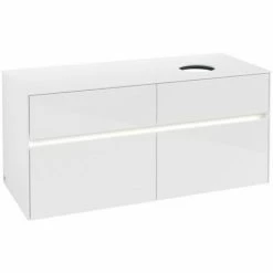 Villeroy & Boch Collaro Waschtischunterschrank 120cm Mit 4 Auszügen Glossy White Mit Beleuchtung Rechts 3 Villeroy & Boch Collaro Waschtischunterschrank 120cm Mit 4 Auszügen Glossy White Mit Beleuchtung Rechts -VILLEROY & BOCH shop 71605459 2