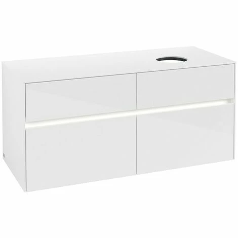 Villeroy & Boch Collaro Waschtischunterschrank 120cm mit 4 Auszügen Glossy White Mit Beleuchtung Rechts Villeroy & Boch Collaro Waschtischunterschrank 120cm Mit 4 Auszügen Glossy White Mit Beleuchtung Rechts -VILLEROY & BOCH shop 71605459 2