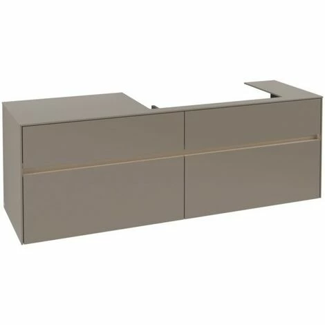 Villeroy & Boch Collaro Waschtischunterschrank 160cm mit 4 Auszügen und variabler Beckenposition Truffle Grey Mit Beleuchtung Rechts 80 cm Villeroy & Boch Collaro Waschtischunterschrank 160cm Mit 4 Auszügen Und Variabler Beckenposition Truffle Grey Mit Beleuchtung Rechts 80 Cm -VILLEROY & BOCH shop 71605465 3