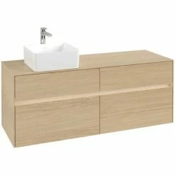 Villeroy & Boch Collaro Waschtischunterschrank 140cm Mit 4 Auszügen Nordic Oak Mit Beleuchtung Links 7 Villeroy & Boch Collaro Waschtischunterschrank 140cm Mit 4 Auszügen Nordic Oak Mit Beleuchtung Links -VILLEROY & BOCH shop 71605468 3