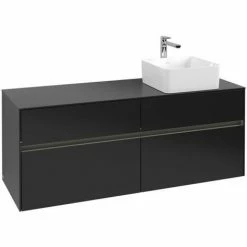 Villeroy & Boch Collaro Waschtischunterschrank 140cm Mit 4 Auszügen Black Matt Lacquer Mit Beleuchtung Rechts 7 Villeroy & Boch Collaro Waschtischunterschrank 140cm Mit 4 Auszügen Black Matt Lacquer Mit Beleuchtung Rechts -VILLEROY & BOCH shop 71605474 3