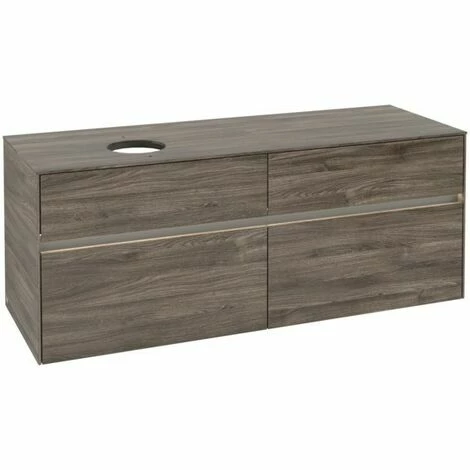 Villeroy & Boch Collaro Waschtischunterschrank 140cm Mit 4 Auszügen Stone Oak Mit Beleuchtung Links 4 Villeroy & Boch Collaro Waschtischunterschrank 140cm Mit 4 Auszügen Stone Oak Mit Beleuchtung Links – Bild 2