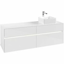 Villeroy & Boch Collaro Waschtischunterschrank 160cm Mit 4 Auszügen Glossy White Mit Beleuchtung Rechts 7 Villeroy & Boch Collaro Waschtischunterschrank 160cm Mit 4 Auszügen Glossy White Mit Beleuchtung Rechts -VILLEROY & BOCH shop 71605482 3