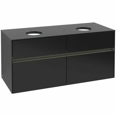 Villeroy & Boch Collaro Waschtischunterschrank 120cm mit 4 Auszügen für 2 Waschtische Black Matt Lacquer Mit Beleuchtung Villeroy & Boch Collaro Waschtischunterschrank 120cm Mit 4 Auszügen Für 2 Waschtische Black Matt Lacquer Mit Beleuchtung -VILLEROY & BOCH shop 71605486 2