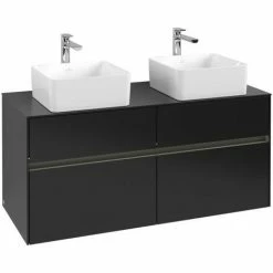 Villeroy & Boch Collaro Waschtischunterschrank 120cm Mit 4 Auszügen Für 2 Waschtische Black Matt Lacquer Mit Beleuchtung 4 Villeroy & Boch Collaro Waschtischunterschrank 120cm Mit 4 Auszügen Für 2 Waschtische Black Matt Lacquer Mit Beleuchtung -VILLEROY & BOCH shop 71605486 3