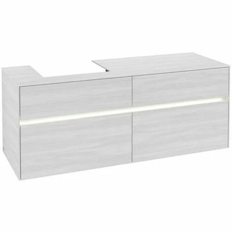Villeroy & Boch Collaro Waschtischunterschrank mit 4 Auszügen 140 cm White Wood Mit Beleuchtung Links Villeroy & Boch Collaro Waschtischunterschrank Mit 4 Auszügen 140 Cm White Wood Mit Beleuchtung Links -VILLEROY & BOCH shop 71605501 2