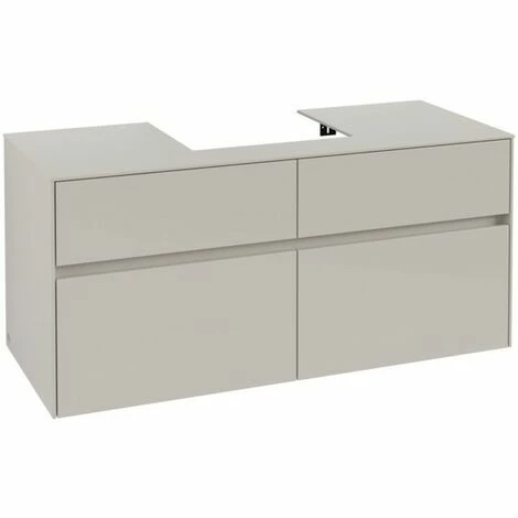 Villeroy & Boch Collaro Waschtischunterschrank Mit 4 Auszügen 120 Cm Soft Grey Ohne Beleuchtung Mittig 4 Villeroy & Boch Collaro Waschtischunterschrank Mit 4 Auszügen 120 Cm Soft Grey Ohne Beleuchtung Mittig – Bild 2