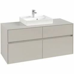 Villeroy & Boch Collaro Waschtischunterschrank Mit 4 Auszügen 120 Cm Soft Grey Ohne Beleuchtung Mittig 7 Villeroy & Boch Collaro Waschtischunterschrank Mit 4 Auszügen 120 Cm Soft Grey Ohne Beleuchtung Mittig -VILLEROY & BOCH shop 71605512 3
