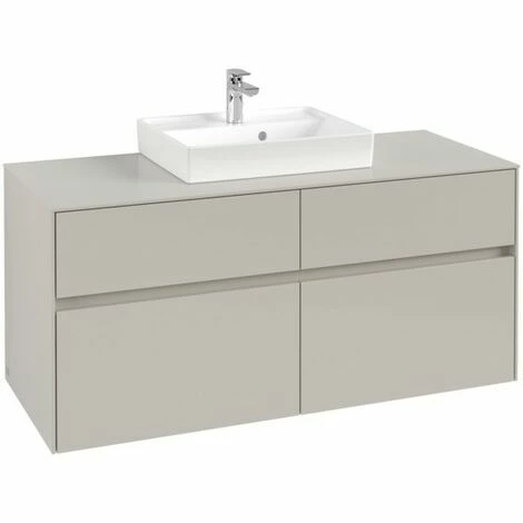 Villeroy & Boch Collaro Waschtischunterschrank Mit 4 Auszügen 120 Cm Soft Grey Ohne Beleuchtung Mittig 5 Villeroy & Boch Collaro Waschtischunterschrank Mit 4 Auszügen 120 Cm Soft Grey Ohne Beleuchtung Mittig – Bild 3