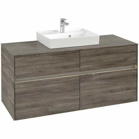 Villeroy & Boch Collaro Waschtischunterschrank Mit 4 Auszügen 120 Cm Stone Oak Mit Beleuchtung Mittig 4 Villeroy & Boch Collaro Waschtischunterschrank Mit 4 Auszügen 120 Cm Stone Oak Mit Beleuchtung Mittig – Bild 2