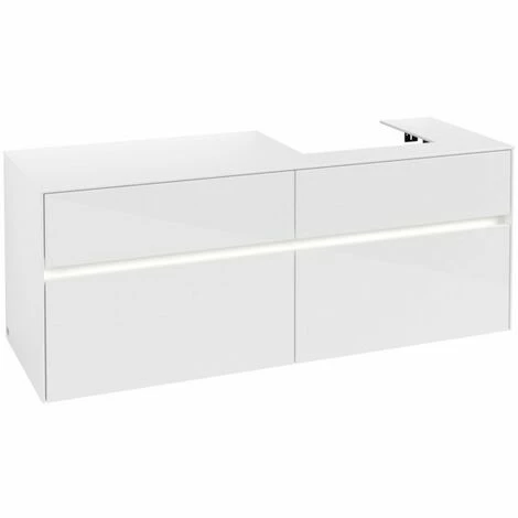 Villeroy & Boch Collaro Waschtischunterschrank mit 4 Auszügen 140 cm Glossy White Mit Beleuchtung Rechts Villeroy & Boch Collaro Waschtischunterschrank Mit 4 Auszügen 140 Cm Glossy White Mit Beleuchtung Rechts -VILLEROY & BOCH shop 71605517 2