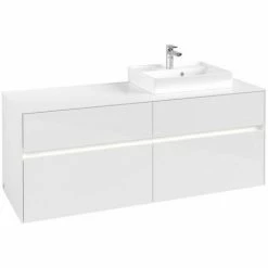 Villeroy & Boch Collaro Waschtischunterschrank Mit 4 Auszügen 140 Cm Glossy White Mit Beleuchtung Rechts 4 Villeroy & Boch Collaro Waschtischunterschrank Mit 4 Auszügen 140 Cm Glossy White Mit Beleuchtung Rechts -VILLEROY & BOCH shop 71605517 3