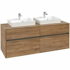 Villeroy & Boch Collaro Waschtischunterschrank 140cm Mit 4 Auszügen Für 2 Waschtische Kansas Oak Ohne Beleuchtung 7 Villeroy & Boch Collaro Waschtischunterschrank 140cm Mit 4 Auszügen Für 2 Waschtische Kansas Oak Ohne Beleuchtung -VILLEROY & BOCH shop 71605524 3