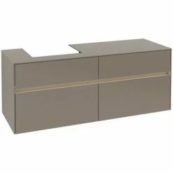 Villeroy & Boch Collaro Waschtischunterschrank Mit 4 Auszügen 140 Cm Truffle Grey Mit Beleuchtung Links 3 Villeroy & Boch Collaro Waschtischunterschrank Mit 4 Auszügen 140 Cm Truffle Grey Mit Beleuchtung Links -VILLEROY & BOCH shop 71605536 2
