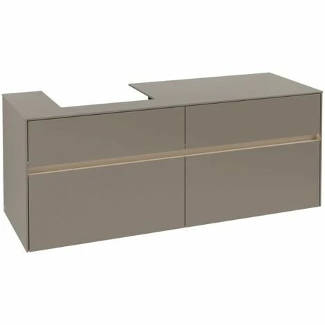 Villeroy & Boch Collaro Waschtischunterschrank mit 4 Auszügen 140 cm Truffle Grey Mit Beleuchtung Links Villeroy & Boch Collaro Waschtischunterschrank Mit 4 Auszügen 140 Cm Truffle Grey Mit Beleuchtung Links -VILLEROY & BOCH shop 71605536 2