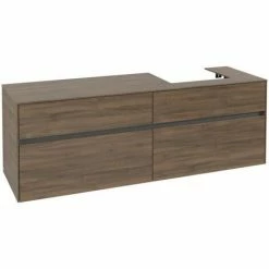 Alternative view of Villeroy & Boch Collaro Waschtischunterschrank 160cm Mit 4 Auszügen Arizona Oak Ohne Beleuchtung Rechts