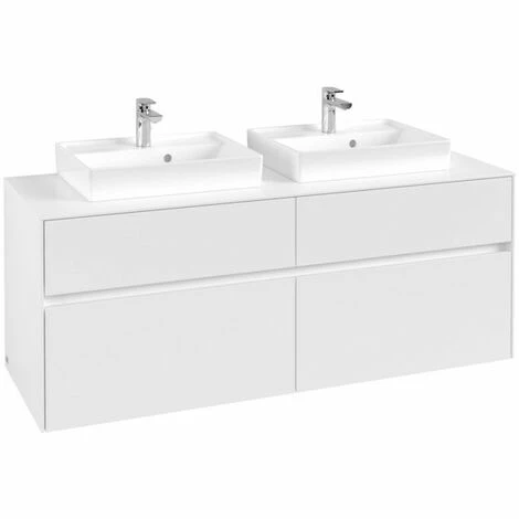 Villeroy & Boch Collaro Waschtischunterschrank 140cm mit 4 Auszügen für 2 Waschtische White Matt Ohne Beleuchtung Villeroy & Boch Collaro Waschtischunterschrank 140cm Mit 4 Auszügen Für 2 Waschtische White Matt Ohne Beleuchtung -VILLEROY & BOCH shop 71605547 3