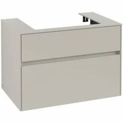 Villeroy & Boch Collaro Waschtischunterschrank 80cm Mit 2 Auszügen Soft Grey Ohne Beleuchtung -VILLEROY & BOCH shop 71605550 2