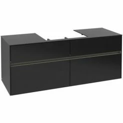 Villeroy & Boch Collaro Waschtischunterschrank Mit 4 Auszügen 140 Cm Black Matt Lacquer Mit Beleuchtung Mittig -VILLEROY & BOCH shop 71605561 2