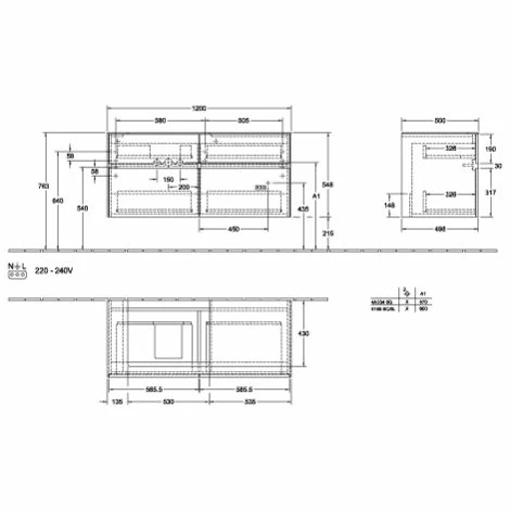 Villeroy & Boch Collaro Waschtischunterschrank mit 4 Auszügen 120 cm Glossy White Mit Beleuchtung Links Villeroy & Boch Collaro Waschtischunterschrank Mit 4 Auszügen 120 Cm Glossy White Mit Beleuchtung Links -VILLEROY & BOCH shop 71605562 1